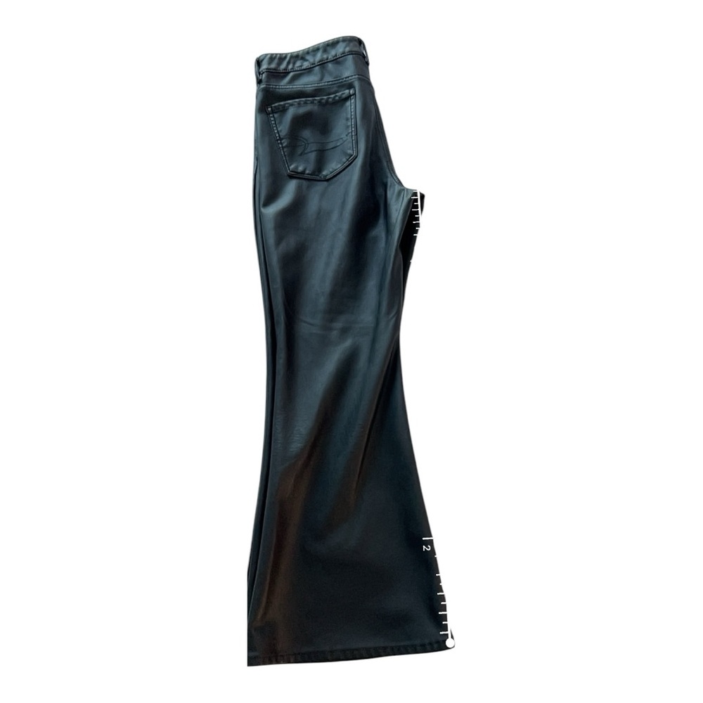 American Eagle Vegan Leather Stretch Boot Cut Jeans Size‎ 16 - Picture 7 of 10
